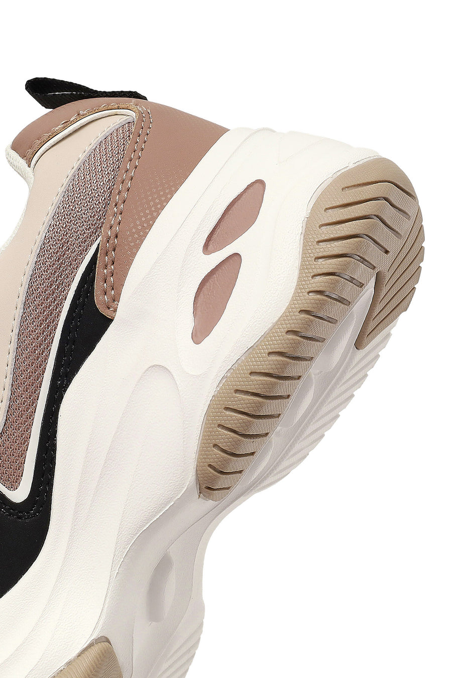 Kadın Bej Bağcıklı Kalın Tabanlı Sneaker