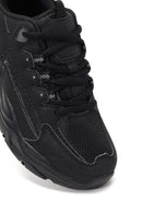 Kadın Siyah Bağcıklı Kalın Tabanlı Sneaker | Derimod