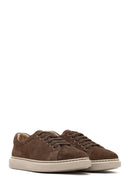 Women's Brown Lace-Up Suede Leather Sneaker | Derimod