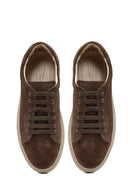 Women's Brown Lace-Up Suede Leather Sneaker | Derimod