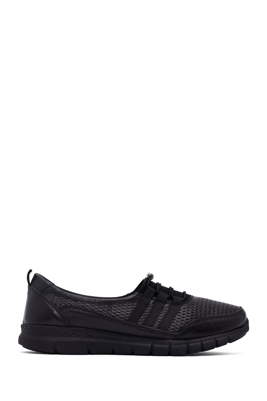 Kadın Siyah Deri Comfort Loafer 25AFD500818 | Derimod