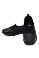 Woman Siyah Leather Comfort Loafer | Derimod