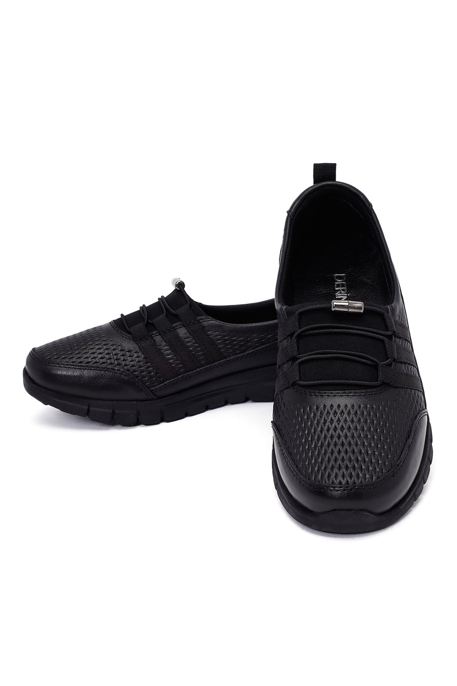 Kadın Siyah Deri Comfort Loafer