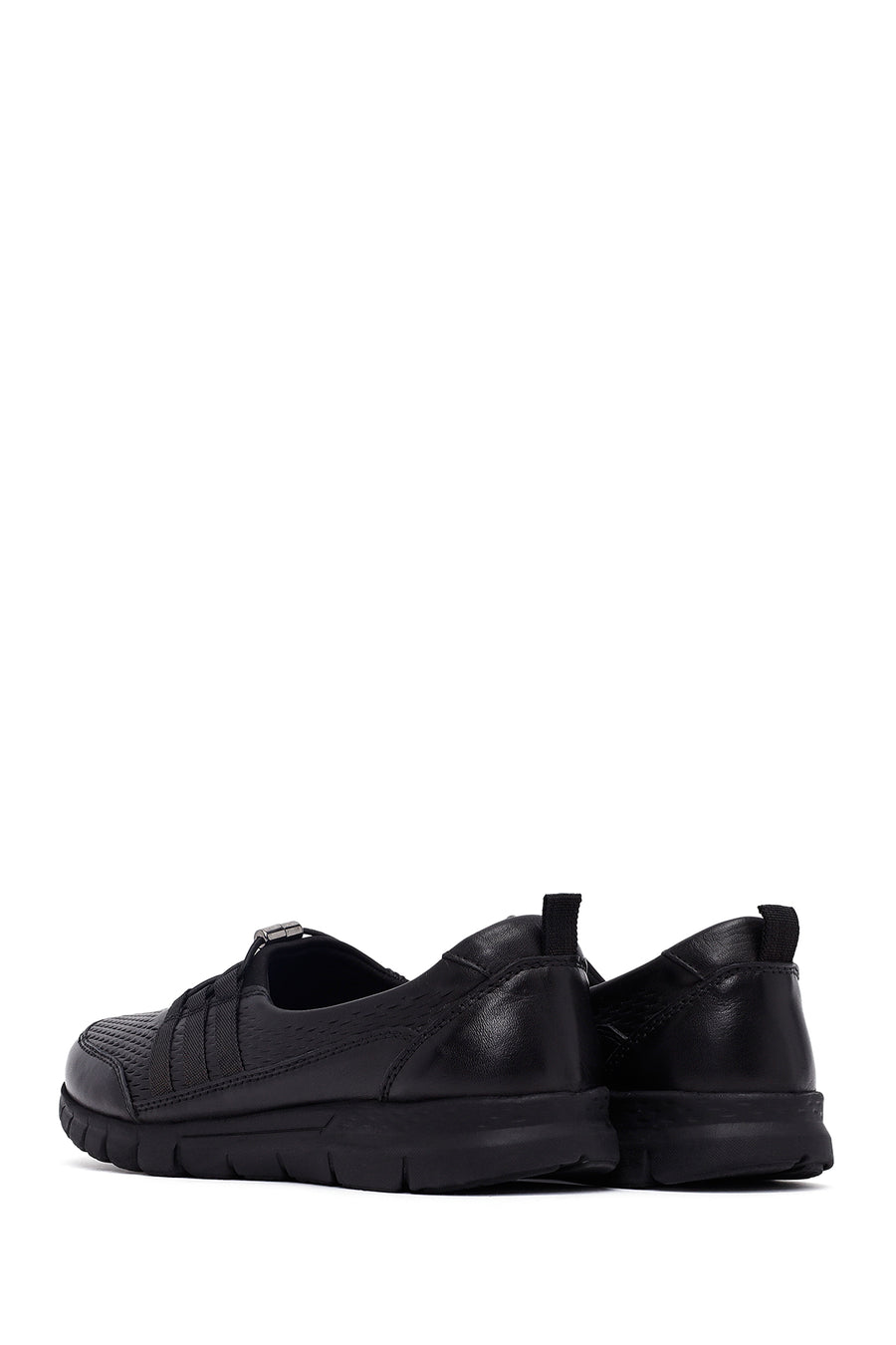 Kadın Siyah Deri Comfort Loafer