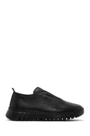 Women's Black Thick-Soled Leather Comfort Shoe | Derimod