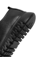 Women's Black Thick-Soled Leather Comfort Shoe | Derimod