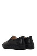 Women's Black Thick-Soled Leather Comfort Shoe | Derimod