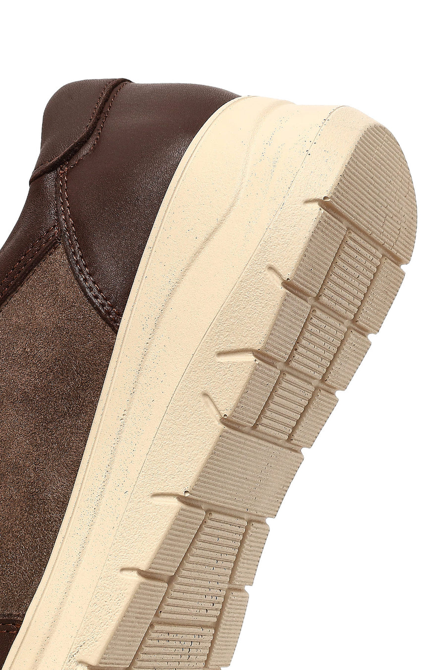 Kadın Kahverengi Bağcıklı Kalın Tabanlı Deri Sneaker