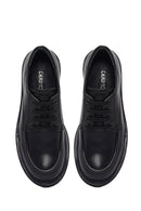 Kadın Siyah Bağcıklı Deri Casual Ayakkabı | Derimod