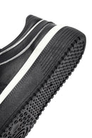 Kadın Siyah Bağcıklı Kalın Tabanlı Deri Sneaker | Derimod