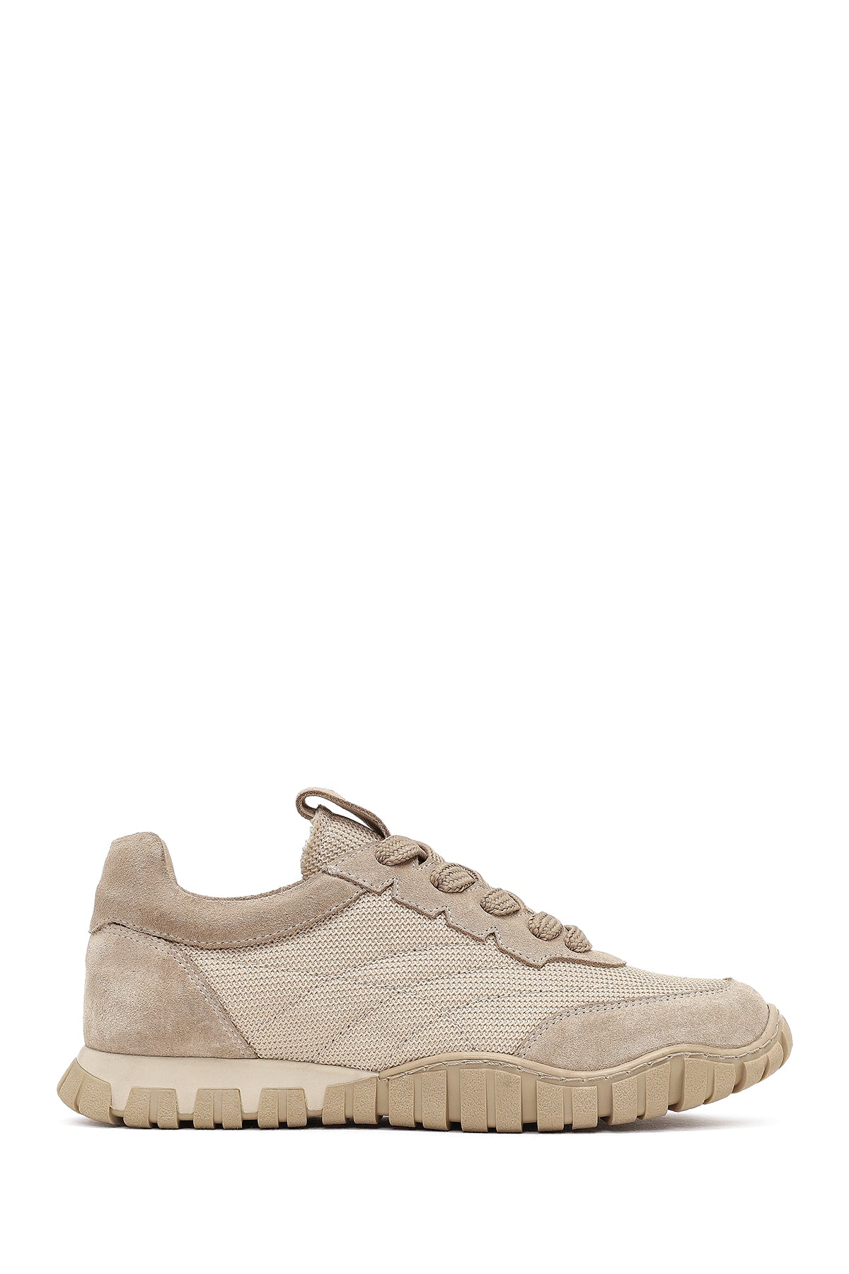 Women's Beige Lace-up Leather Sneaker 25AFD510914 | Derimod