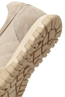 Women's Beige Lace-up Leather Sneaker | Derimod