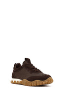 Kadın Kahverengi Bağcıklı Deri Sneaker | Derimod