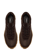 Kadın Kahverengi Bağcıklı Deri Sneaker | Derimod