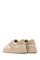 Kadın Bej Bağcıklı Süet Deri Sneaker | Derimod