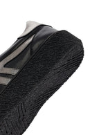 Kadın Siyah Bağcıklı Kalın Tabanlı Deri Sneaker | Derimod