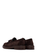 Woman Brown Tassel Suede Leather Loafer | Derimod