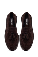 Woman Brown Tassel Suede Leather Loafer | Derimod