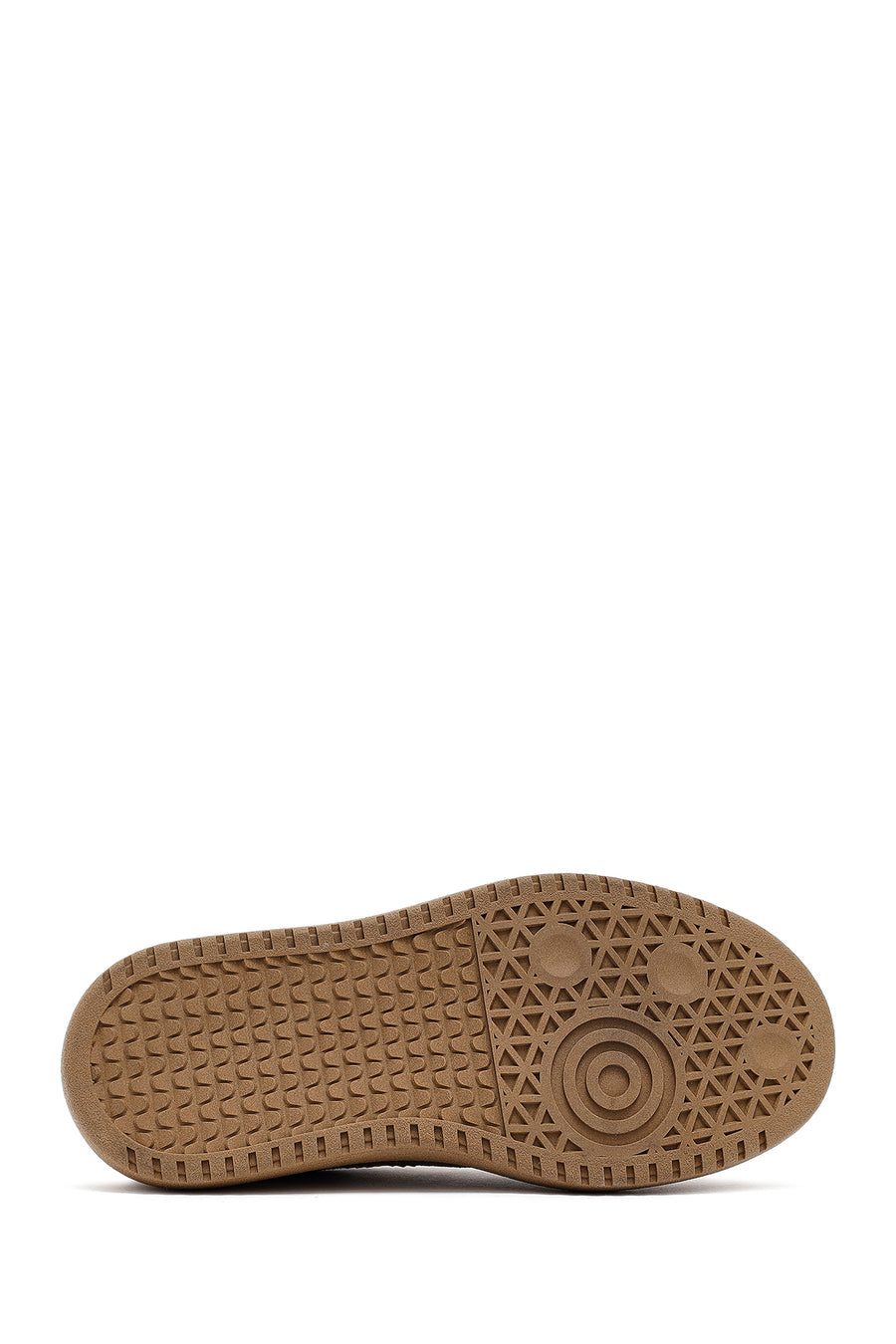 Kadın Bej Bağcıklı Kalın Tabanlı Süet Deri Sneaker