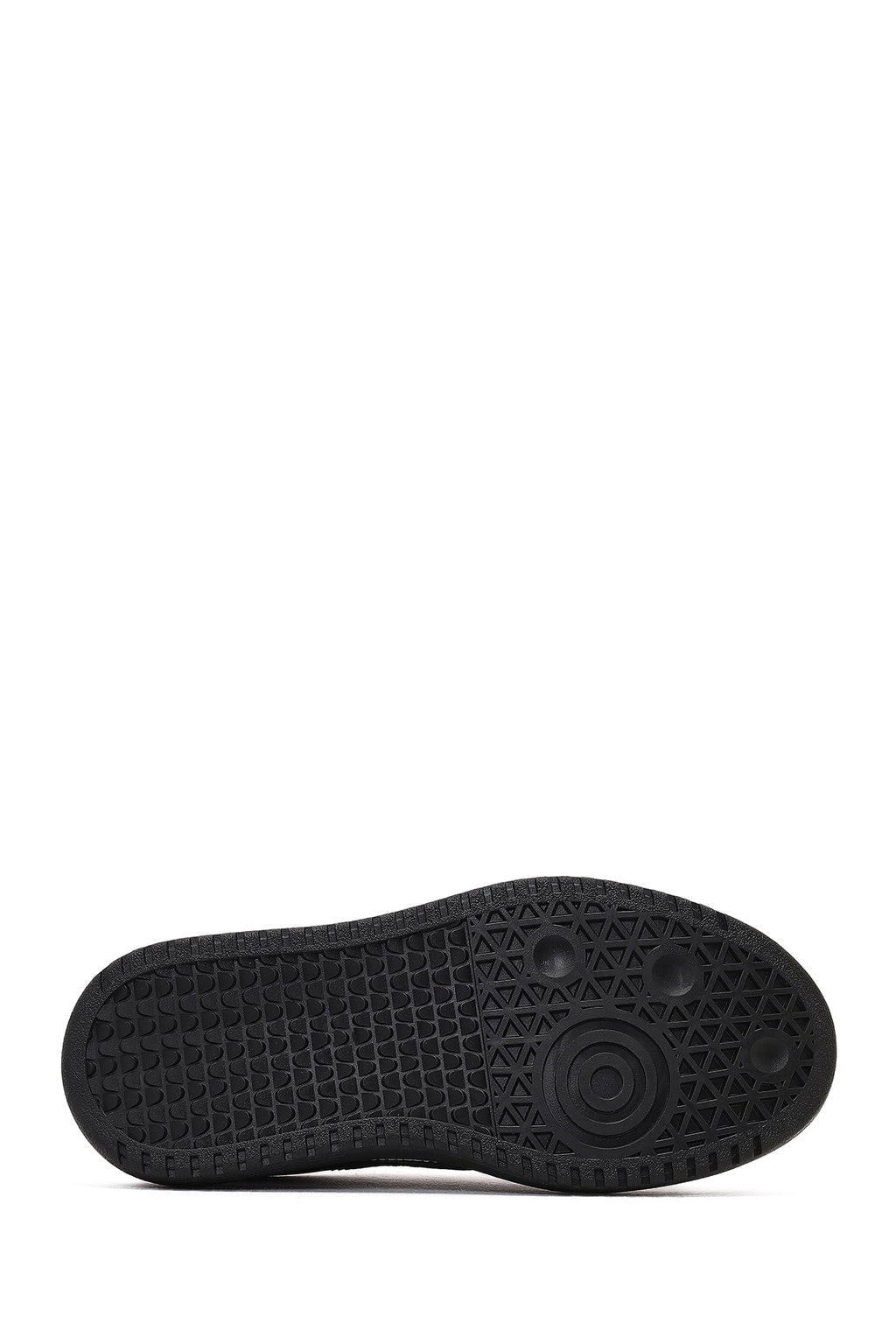 Kadın Siyah Bağcıklı Kalın Tabanlı Deri Sneaker