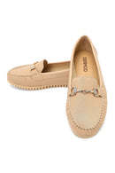 Women's Beige Buckle Loafer | Derimod