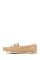 Women's Beige Buckle Loafer | Derimod