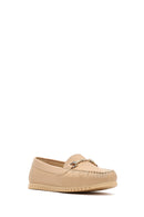 Women's Beige Buckle Loafer | Derimod