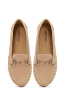 Women's Beige Buckle Loafer | Derimod