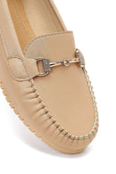 Women's Beige Buckle Loafer | Derimod