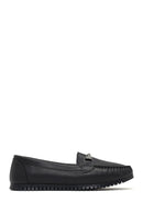 Women's Black Buckle Loafer | Derimod