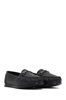 Women's Black Buckle Loafer | Derimod