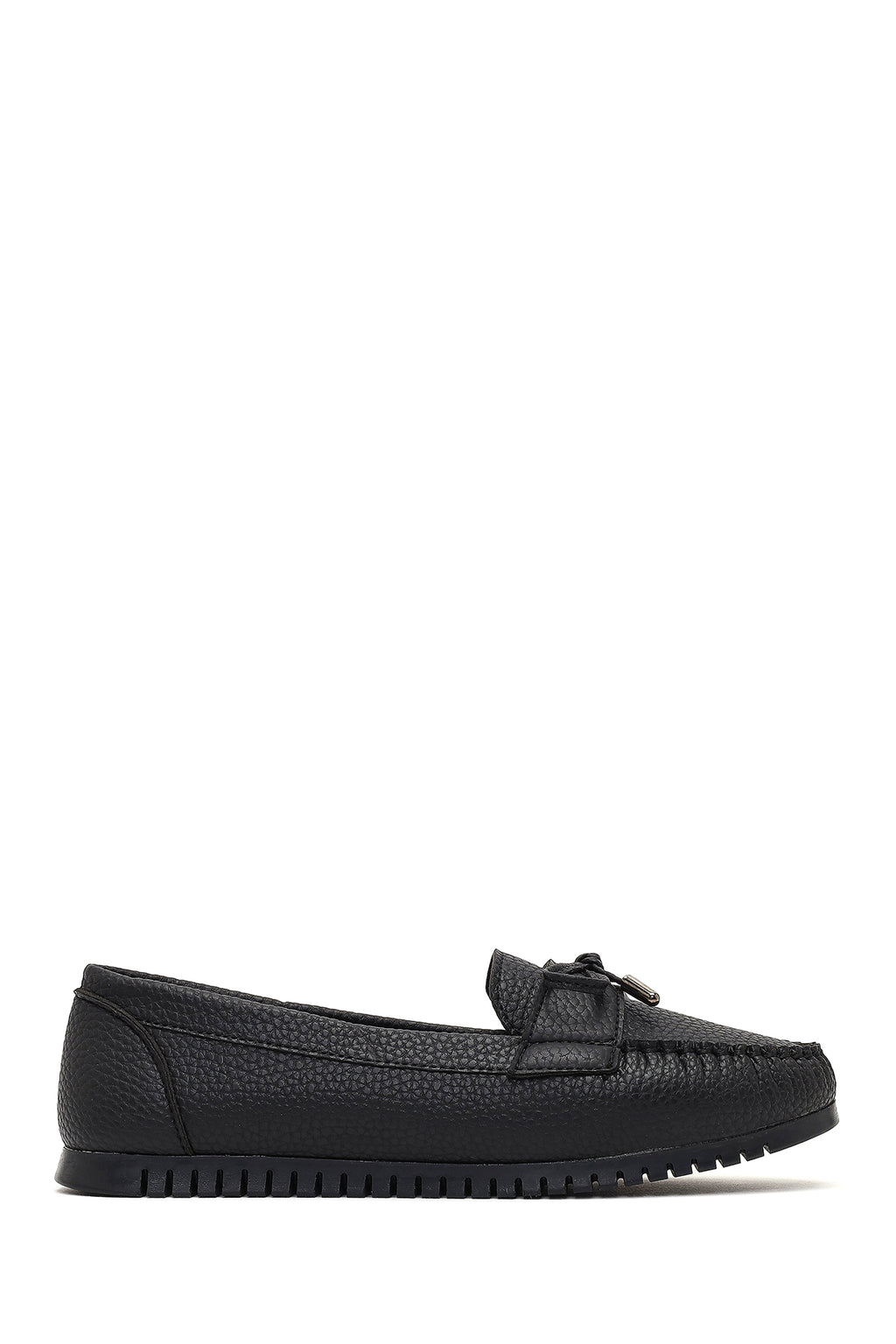Kadın Siyah Tokalı Loafer
