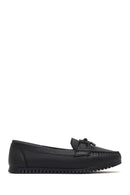 Women's Black Buckle Loafer | Derimod