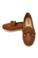 Women's Tan Buckle Loafer | Derimod