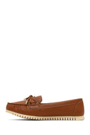 Women's Tan Buckle Loafer | Derimod