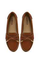 Women's Tan Buckle Loafer | Derimod