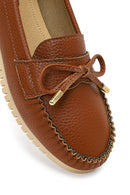 Women's Tan Buckle Loafer | Derimod