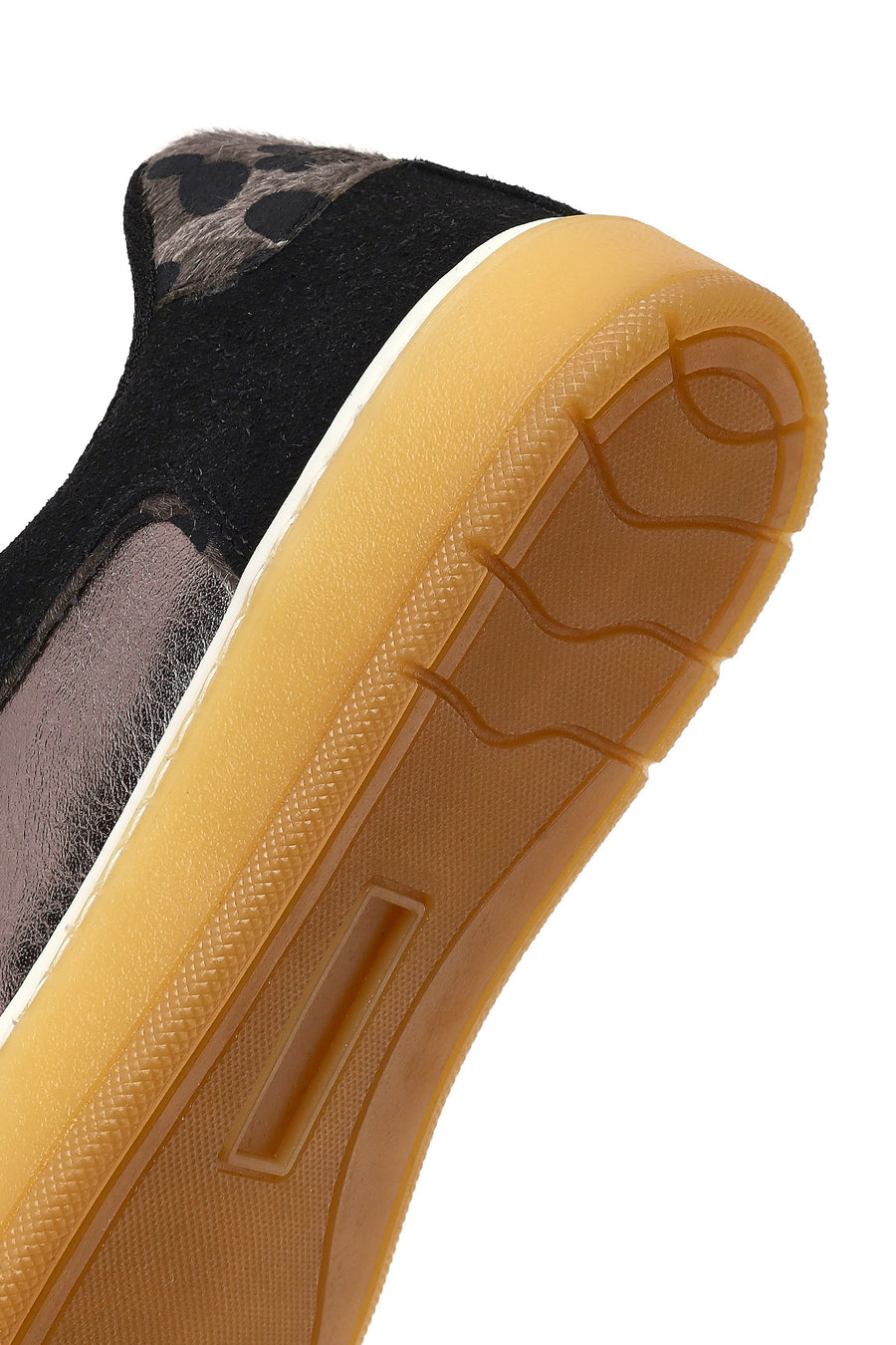 Kadın Siyah Bağcıklı Kalın Tabanlı Desenli Sneaker