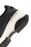 Kadın Siyah Bağcıklı Dolgu Topuklu Sneaker | Derimod