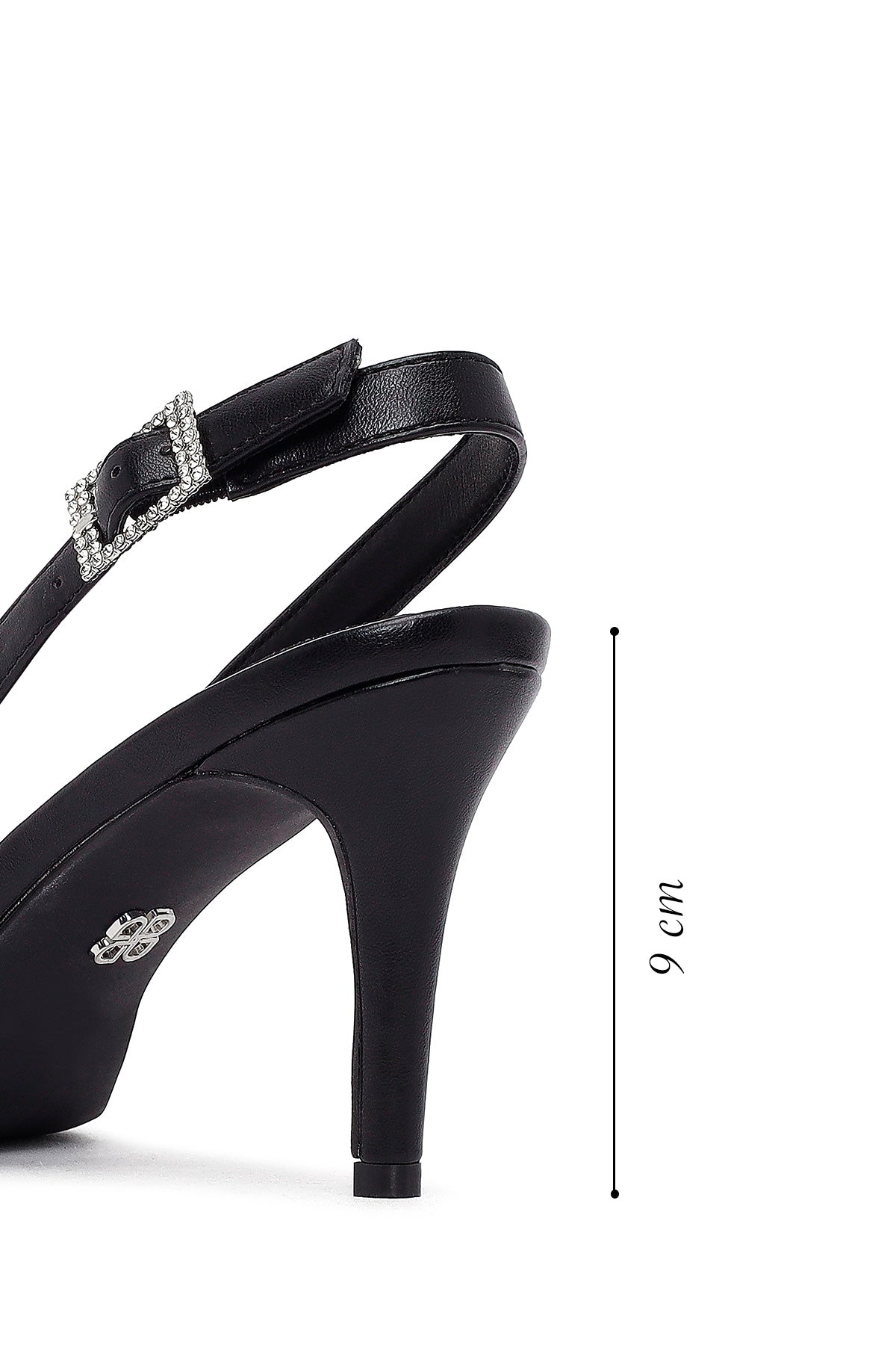 Kadın Siyah Arkası Açık İnce Topuklu Ayakkabı