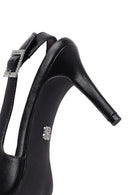 Kadın Siyah Arkası Açık İnce Topuklu Ayakkabı | Derimod