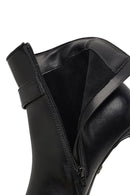 Women's Black Zippered Thin Heeled Boots | Derimod