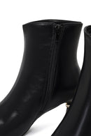 Kadın Siyah Fermuarlı Taş Detaylı Topuklu Bot | Derimod