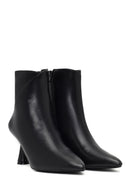 Kadın Siyah Fermuarlı Taş Detaylı Topuklu Bot | Derimod