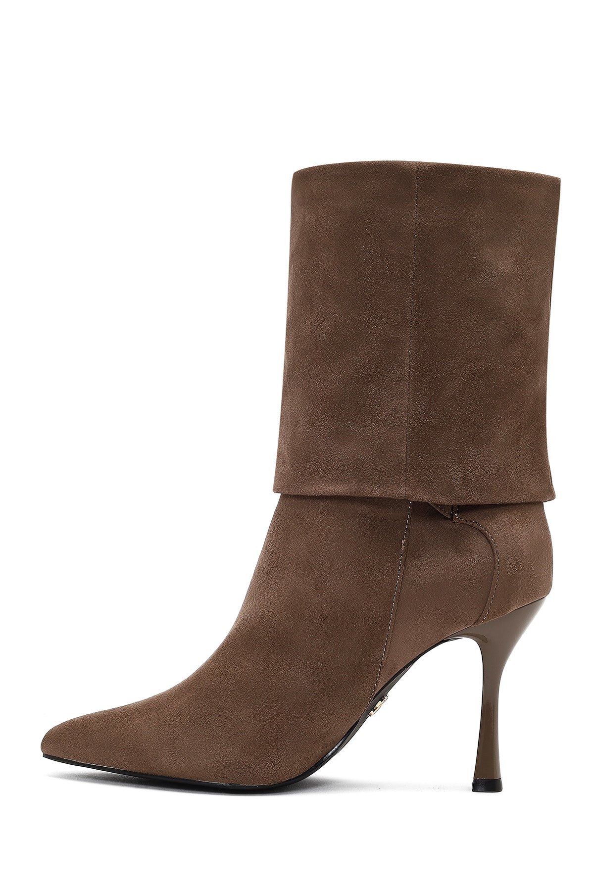 Kadın Vizon İnce Topuklu Süet Bot