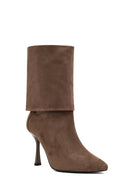 Kadın Vizon İnce Topuklu Süet Bot | Derimod