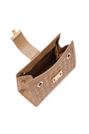 Kadın Kahverengi Uzun Askılı Baskılı Omuz Çantası | Derimod