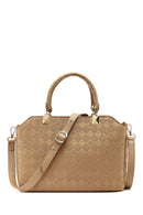 Women's Brown Long Strap Printed Sleeve Bag | Derimod