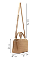 Women's Brown Long Strap Printed Sleeve Bag | Derimod