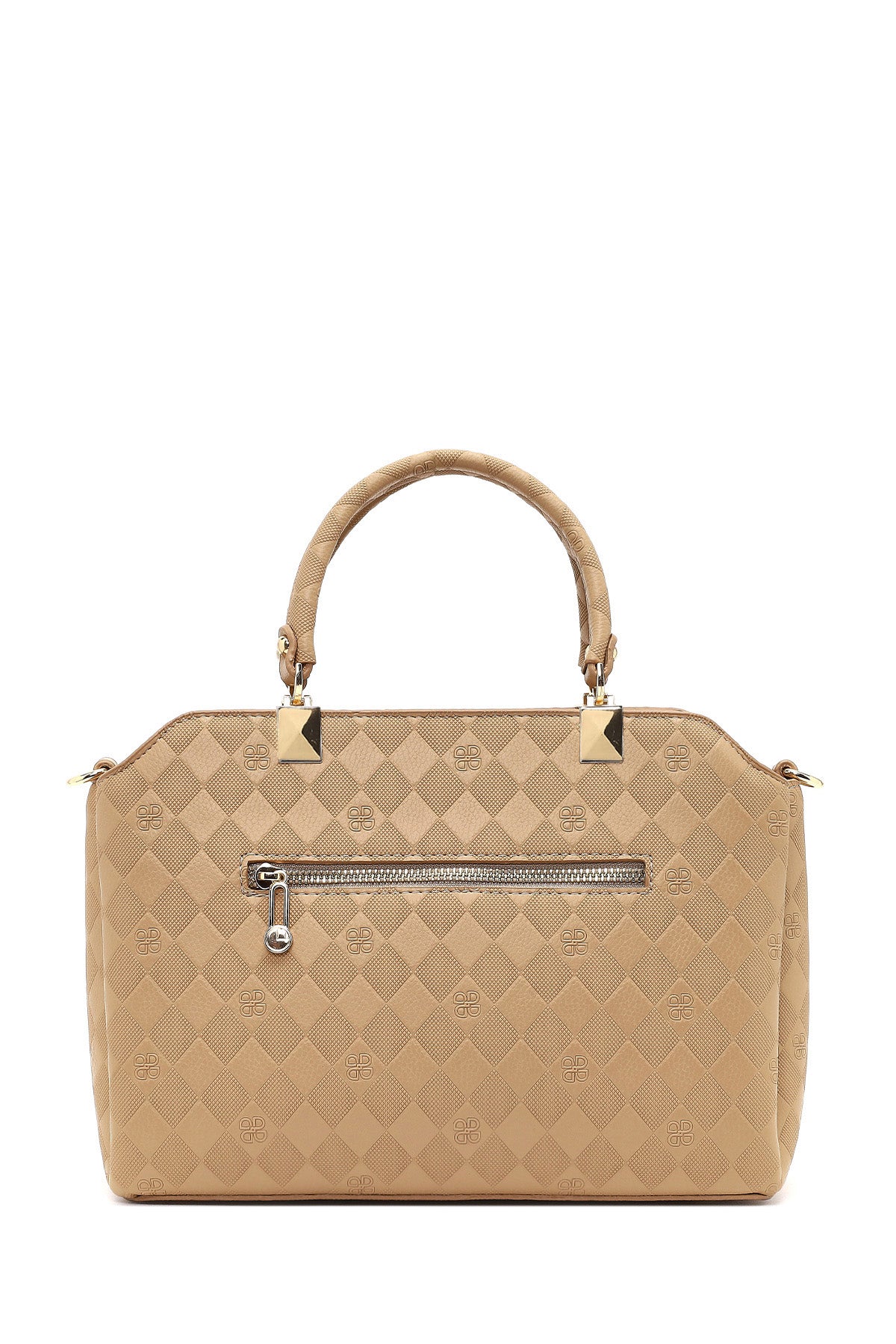 Kadın Kahverengi Uzun Askılı Baskılı Kol Çantası